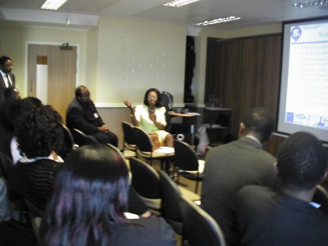 Dr Caroline Tah moderating a session